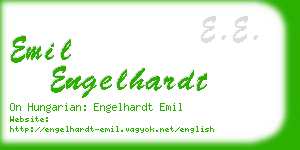 emil engelhardt business card